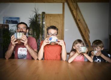 Petit déjeuner en famille