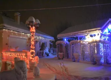 AU clair matin en hivers près de Noël
