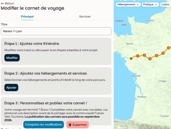 Le carnet de voyage France Vélo Tourisme