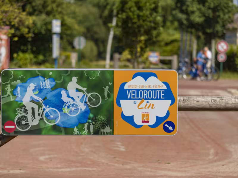 Signalétique de la Véloroute du Lin