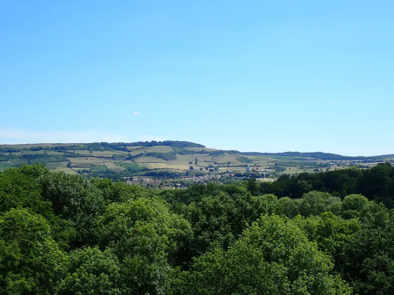 Regard sur les collines boisées du Morvan