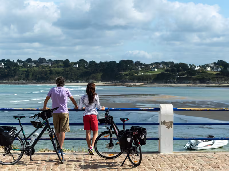 Pause à Locquirec sur La Vélomaritime