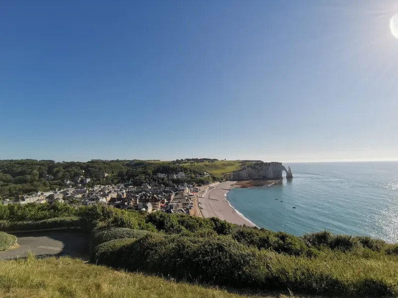 Panorama depuis les falaises d'Etretat