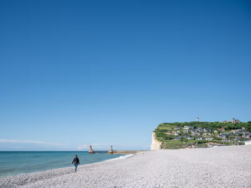 Plage de Fécamp sur la côte d'Albâtre