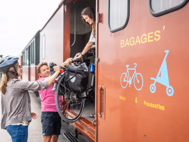 Petit train de la Baie de Somme : emport des vélos