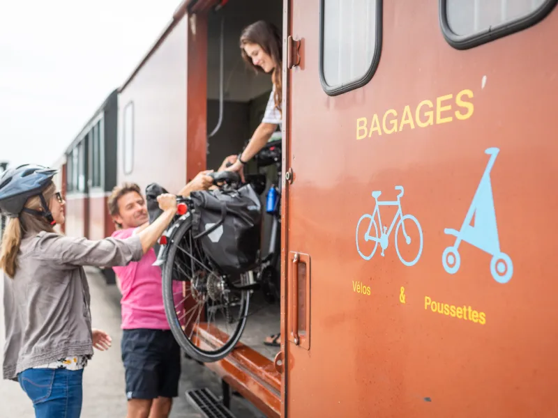 Petit train de la Baie de Somme : emport des vélos