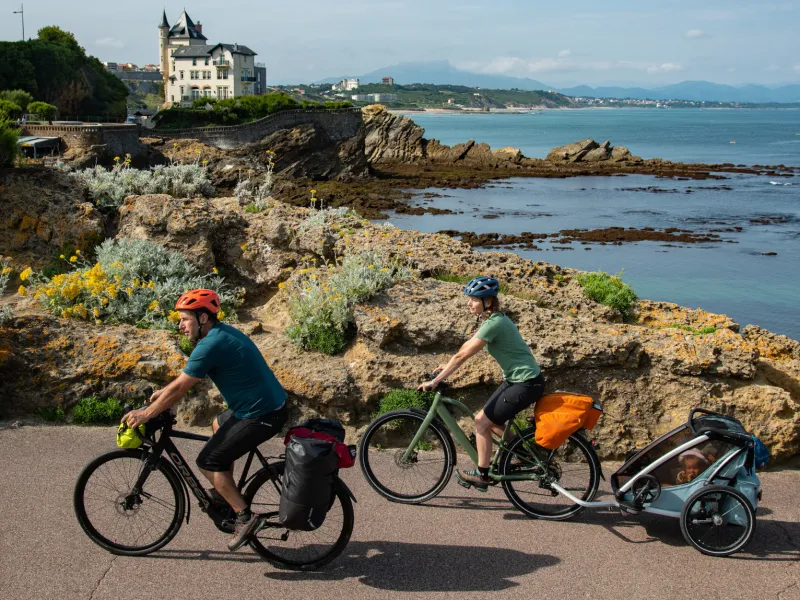 Aux abords de Belza à Biarritz à vélo