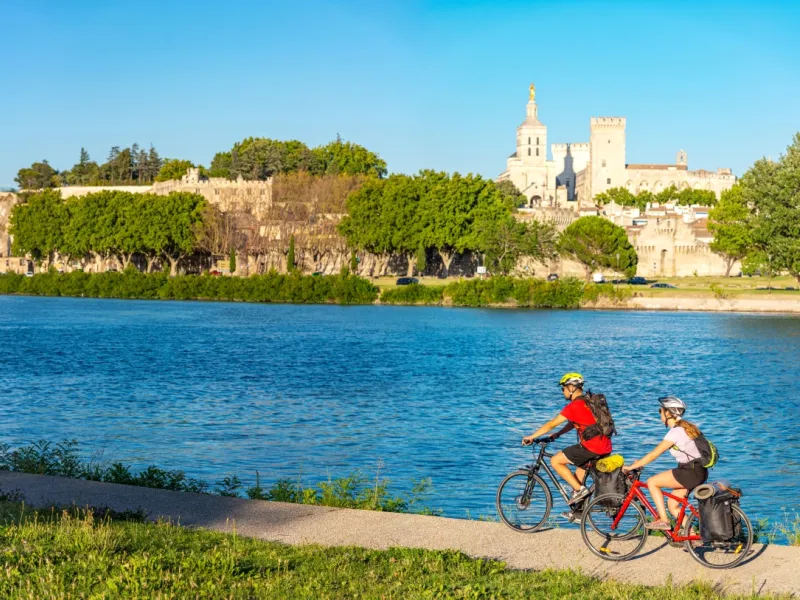 Bord du Rhône à Avignon