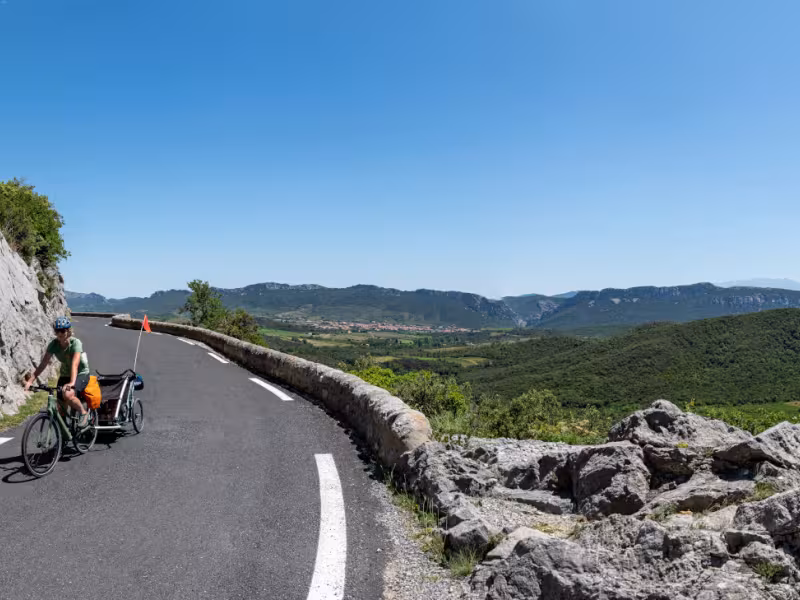 Descente à vélo des gorges de Galamus