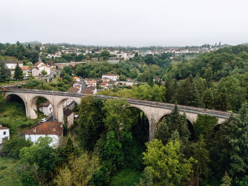 Viaduc à vélo aux abords de Nontron