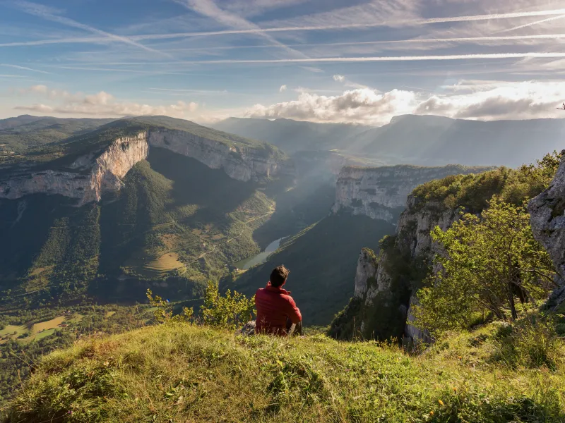 Panorama sur les falaises du Vercors