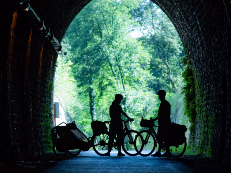 Tunnel à vélo aux abords de Salies-de-Béarn - La Vélidéale