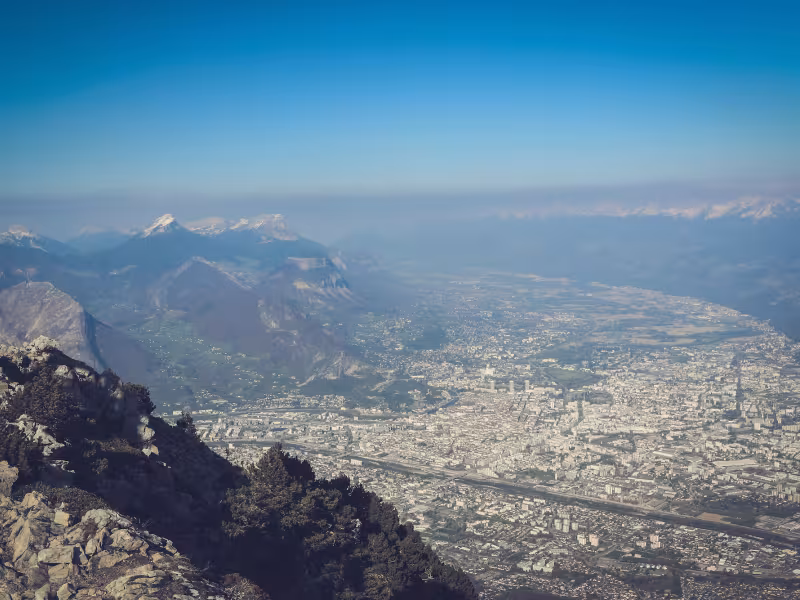 Vue sur Grenoble depuis le Moucherotte