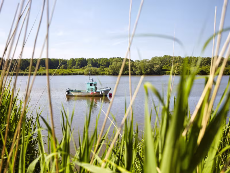 Bateau de pêcheur sur la Loire - Indre