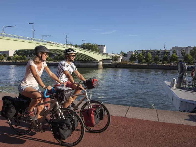 Sortie de Rouen à vélo par les quais