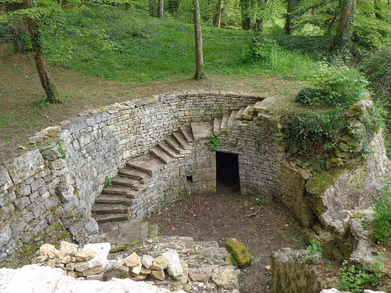 Bourmont parc des roches - escalier