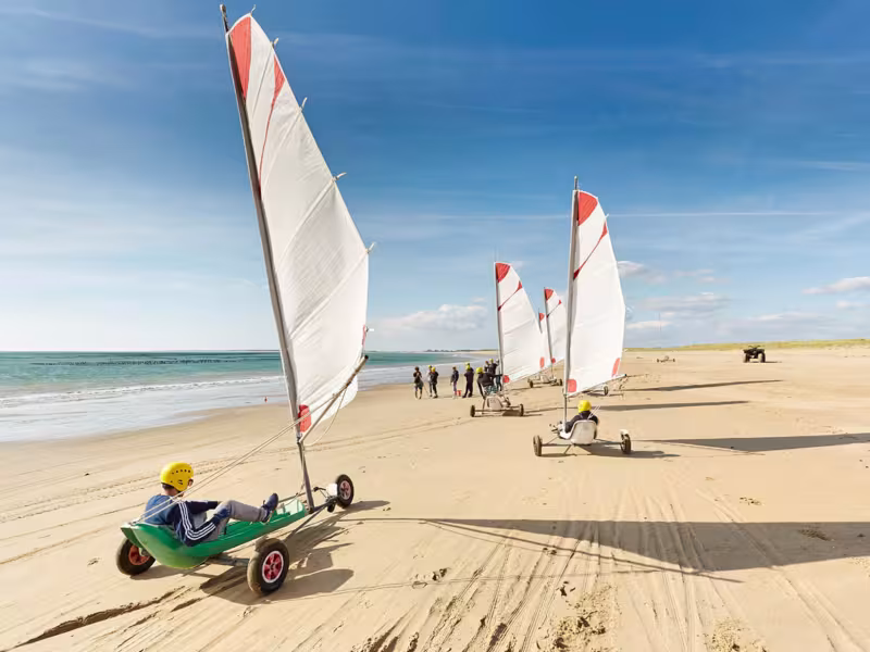 Char à voile sur les plages vendéennes