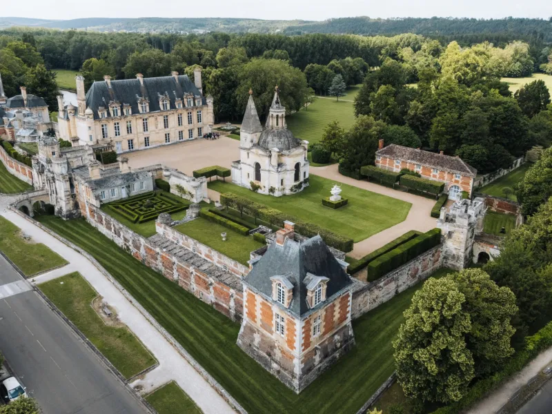 Vue en plongée du château d'Anet