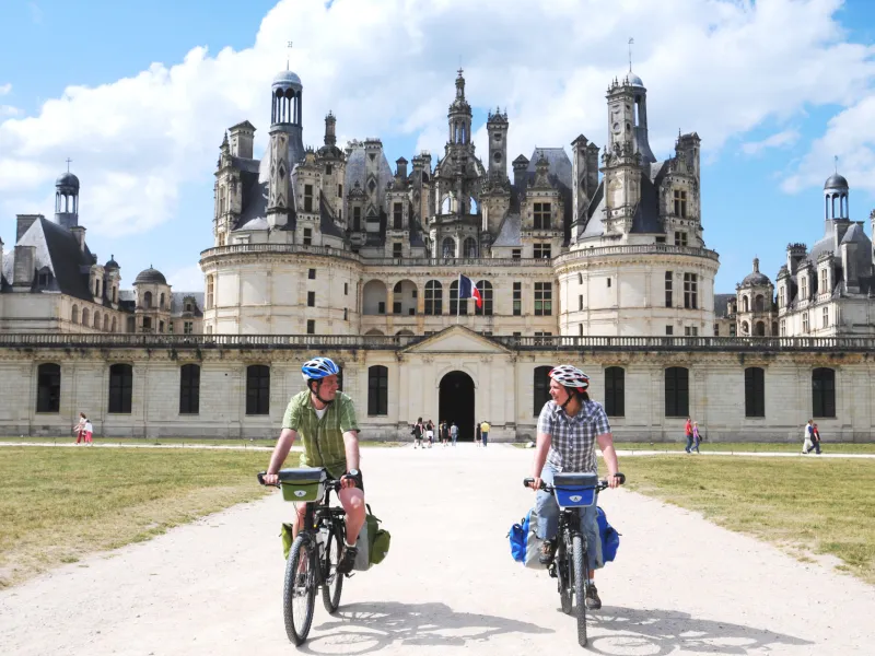 Le château de Chambord à vélo