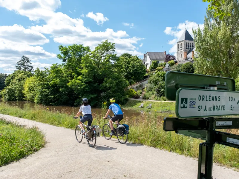 balade à vélo le long du canal d'Orléans