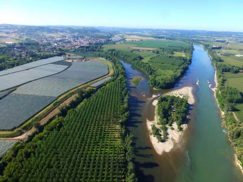 Confluence Lot et Garonne - Vallée du Lot à vélo