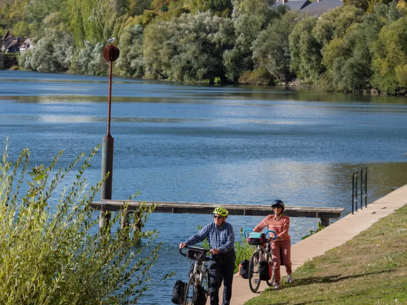 Les falaises de craies au-dessus de la Seine aux Andelys