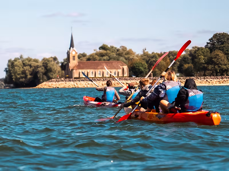 Lac du Der en kayak