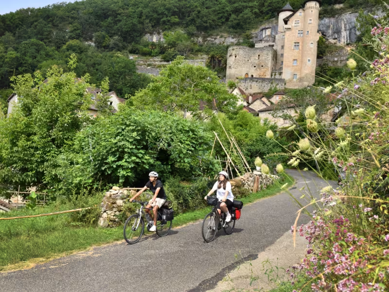 Itinérants à Larroque-Toirac sur la Vallée du Lot à vélo