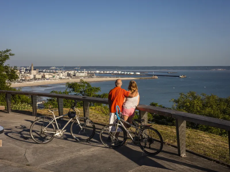 Point de vue sur Le Havre depuis les jardins suspendus
