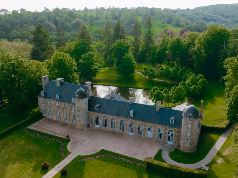Château de Pontécoulant vue aérienne