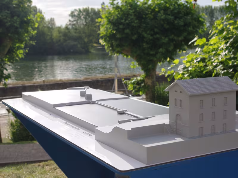 Maquette du Barrage Maison Eclusière Parcieux