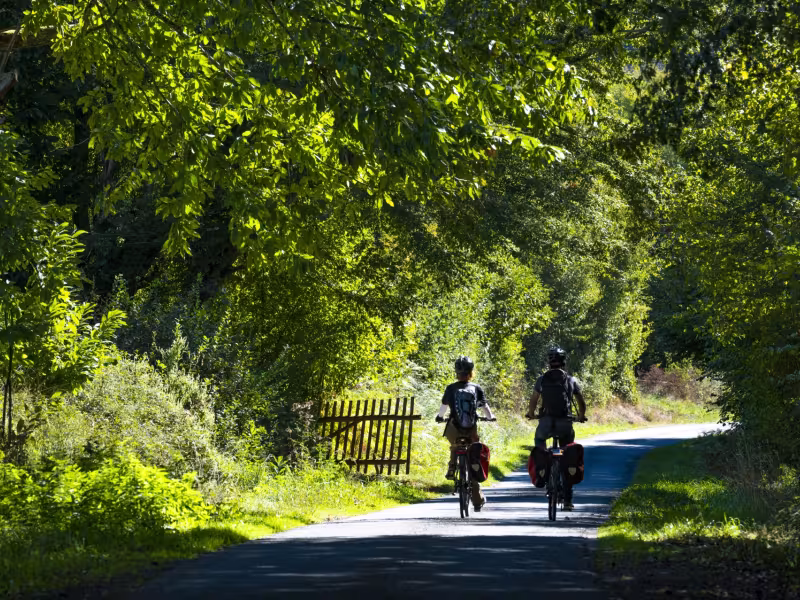Petite route sur la St-Jacques à vélo