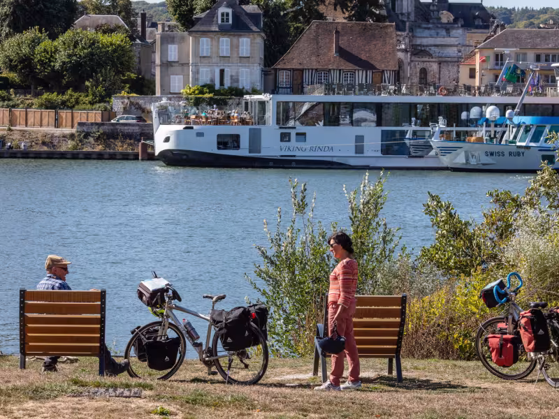 Halte pique-nique devant la Seine à Vernon