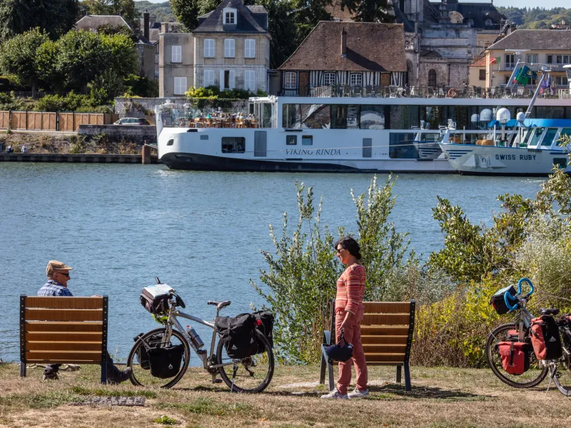 Halte pique-nique devant la Seine à Vernon