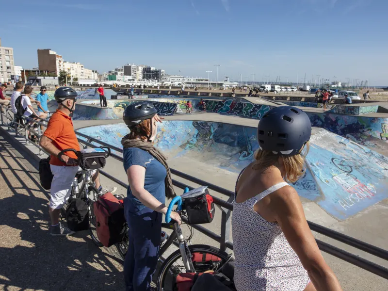 Plage et skatepark au Havre