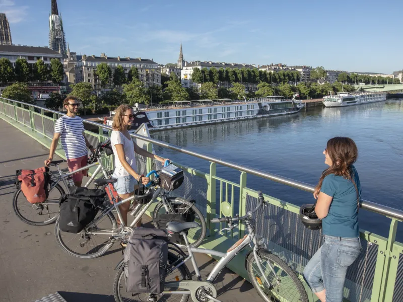 Vue sur Rouen et la Seine depuis le pont
