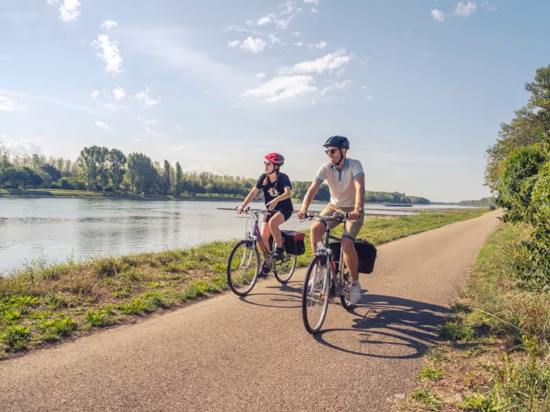 Sur l'Eurovelo 15 vers la réserve naturelle du delta de la Sauer