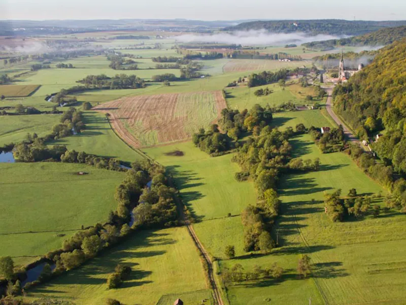 Vallée de la Meuse dans les Vosges - vue aérienne
