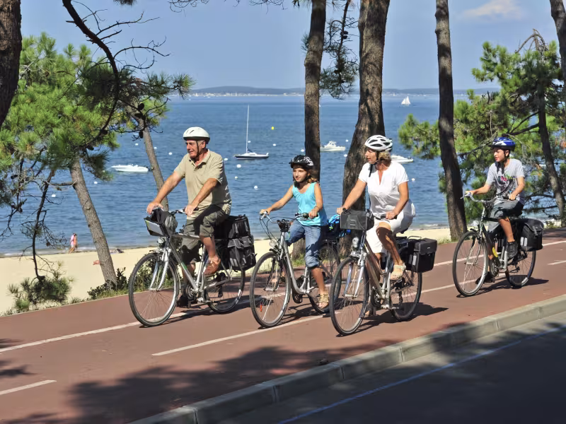 De baai rond over de Bassin d'Arcachon fietsroute