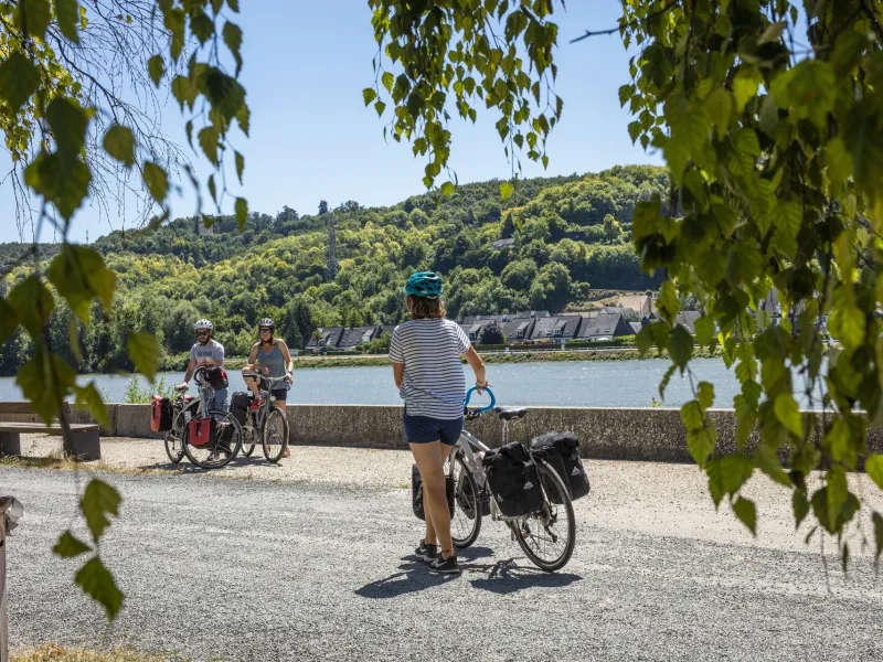 Vue sur La Bouille et la Seine depuis la voie verte