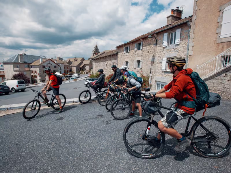 Départ VTT sur la GTMC à Rieutort-de-Randon
