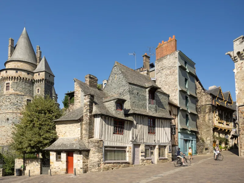 Vue carte postale de Vitré