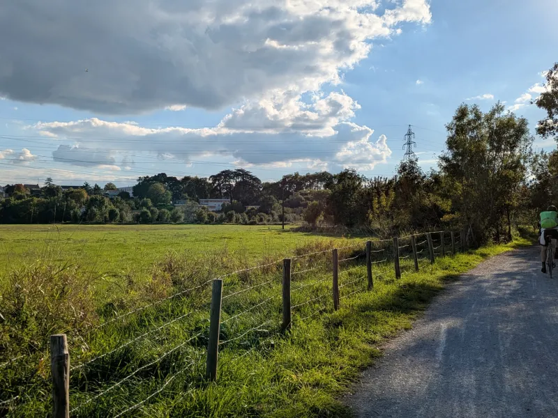 Vue sur Bouguenais depuis La Loire à Vélo
