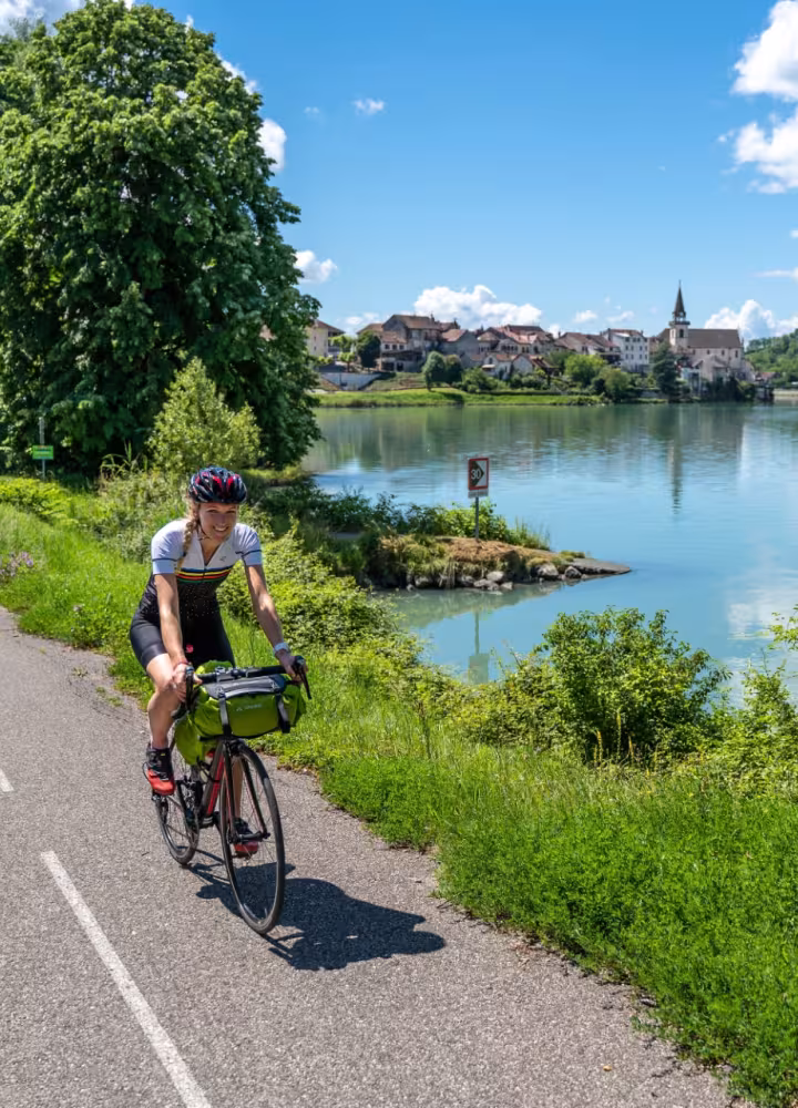 Voyage en bickepacking sur ViArhôna - Seyssel