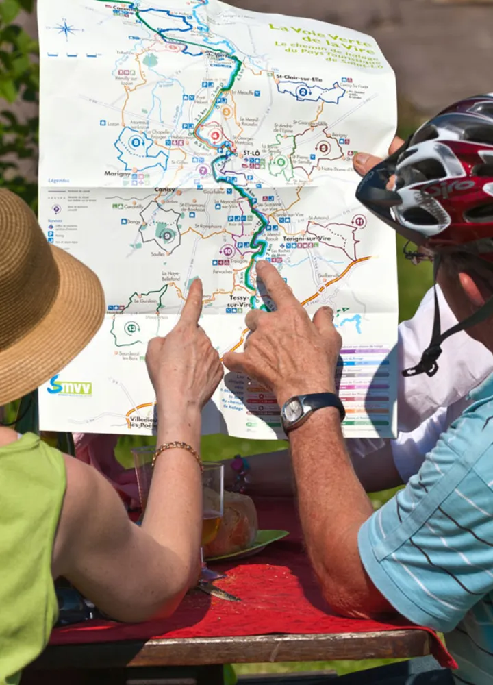 Carte de l'itinéraire Tour de Manche à vélo