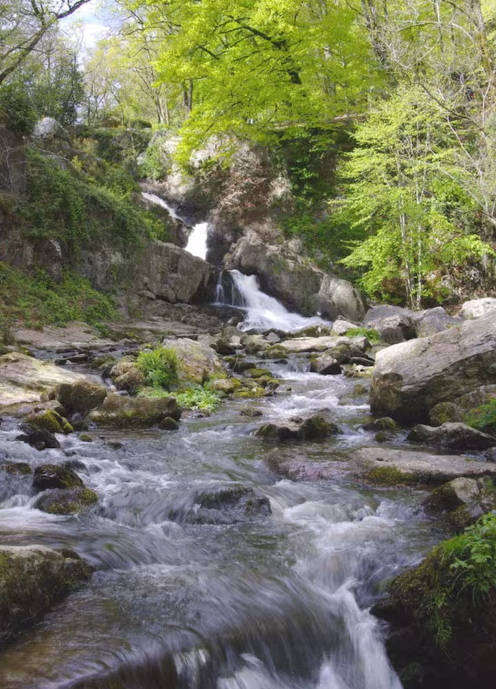 Cascade de Mortain, alimentée par la rivière Cance
