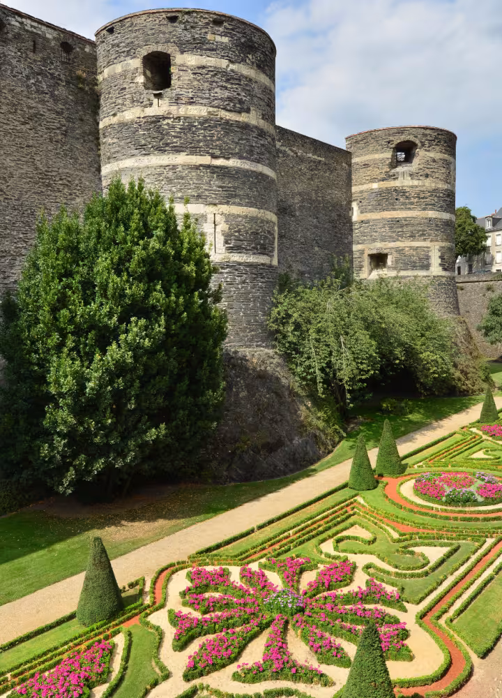 Jardin dans les douves du Château d'Angers