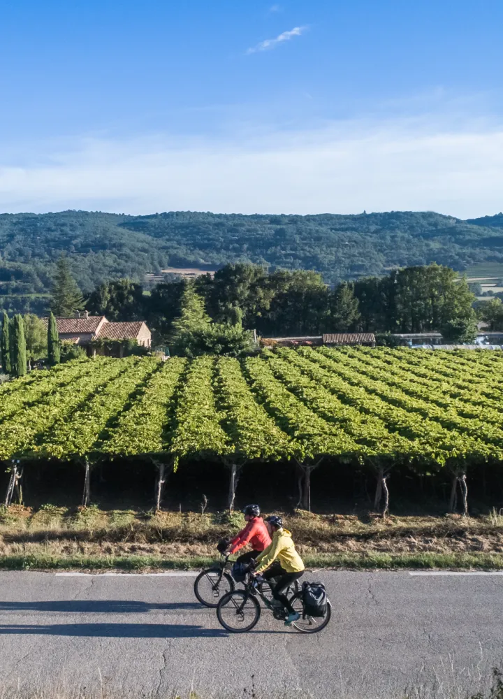 Le Luberon à vélo à Coustellet