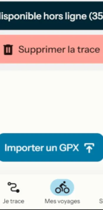 Application France Vélo Tourisme - Importer un tracé gpx