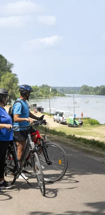 Vue sur Loire lors de la balade à vélo Fenêtre sur Loire
